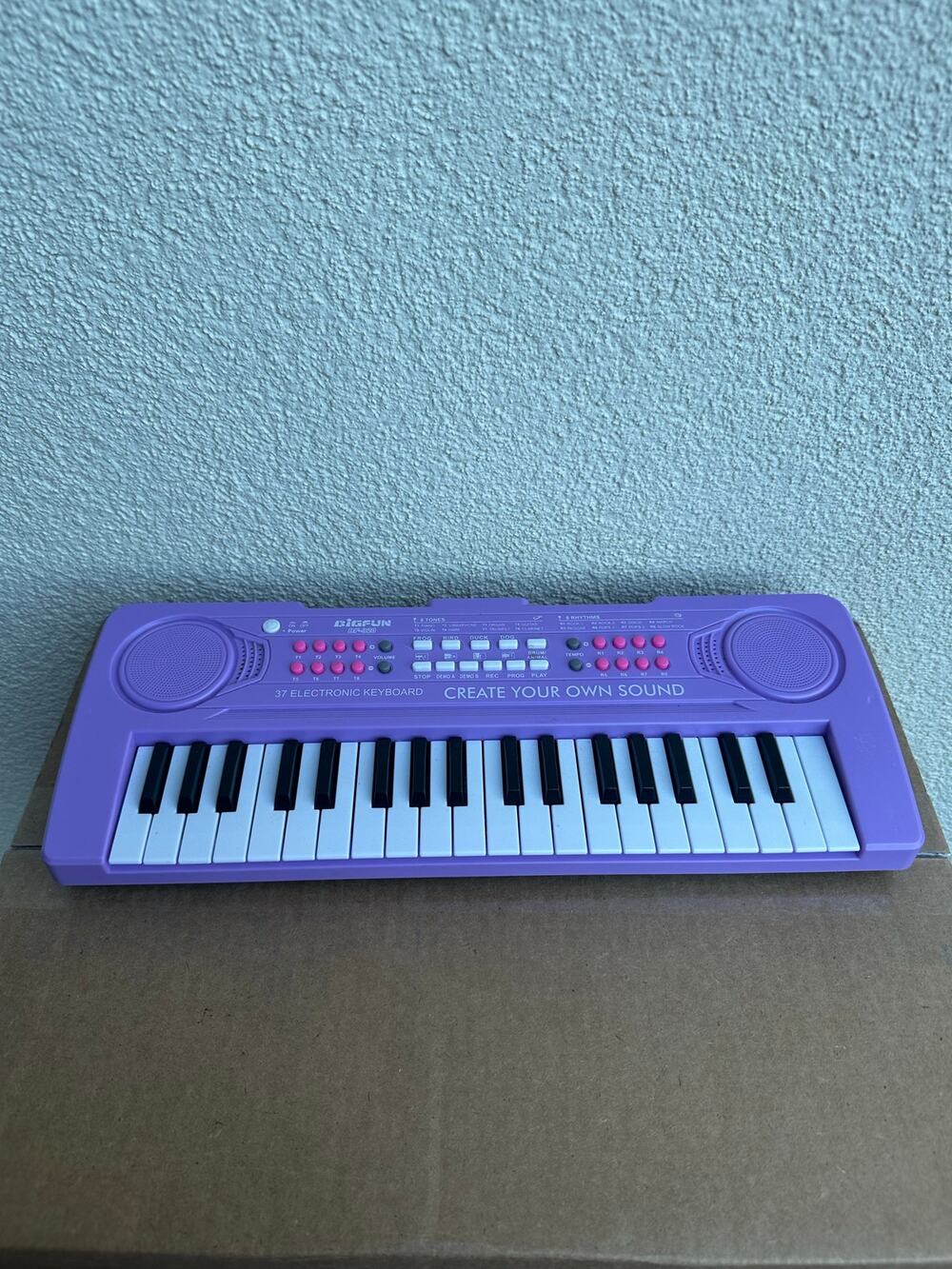 Bigfun 320 Keyboard Piano Electronic Multifunctional Instrument 37 Keys, Purple